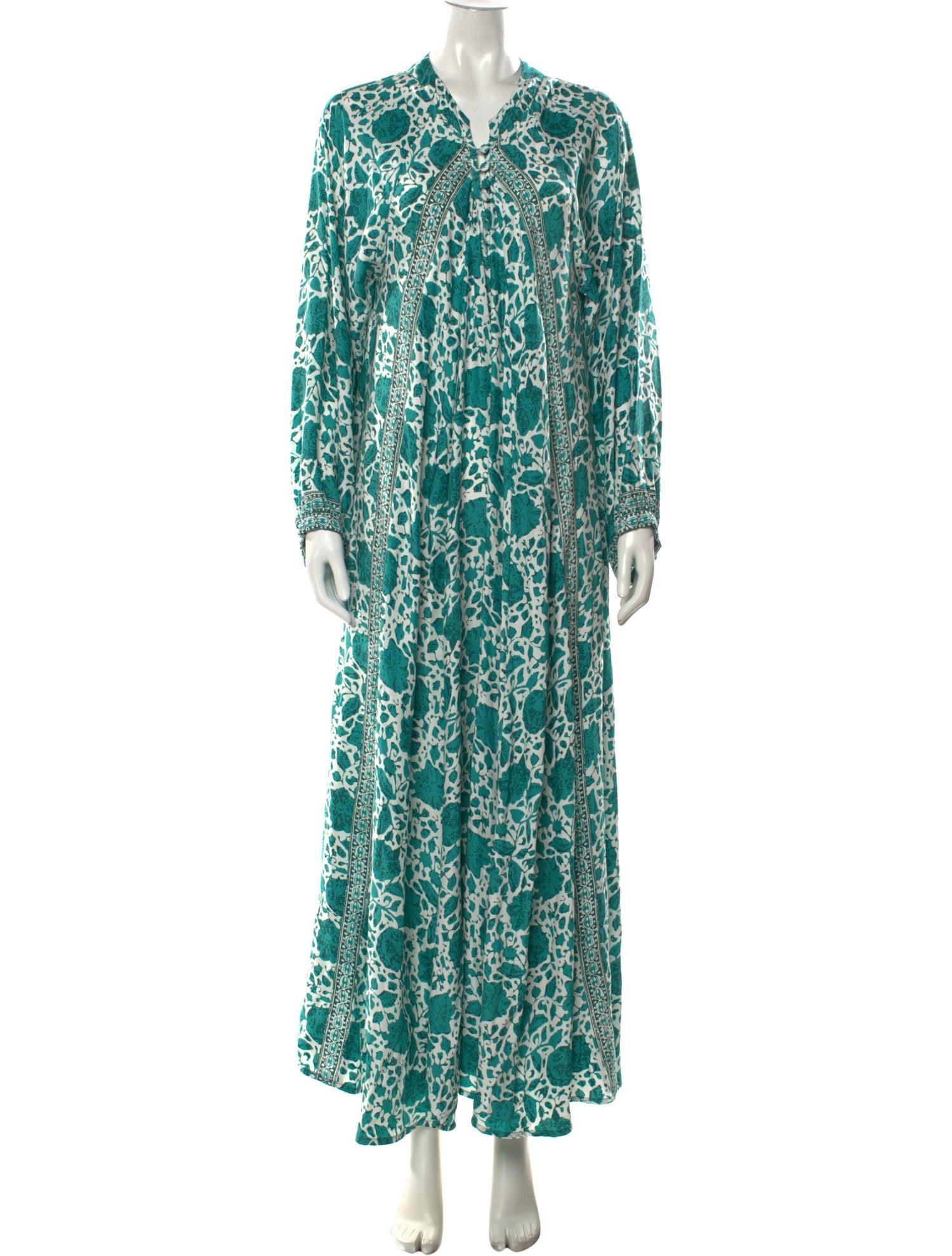 off teh shoulder dress Ella Teal Formal Maxi Blue Floral Slip Dress vestidos de noche Size:xxlarge With Slit Built