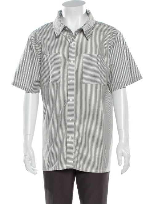 Native Youth Striped Short Sleeve Shirt White
