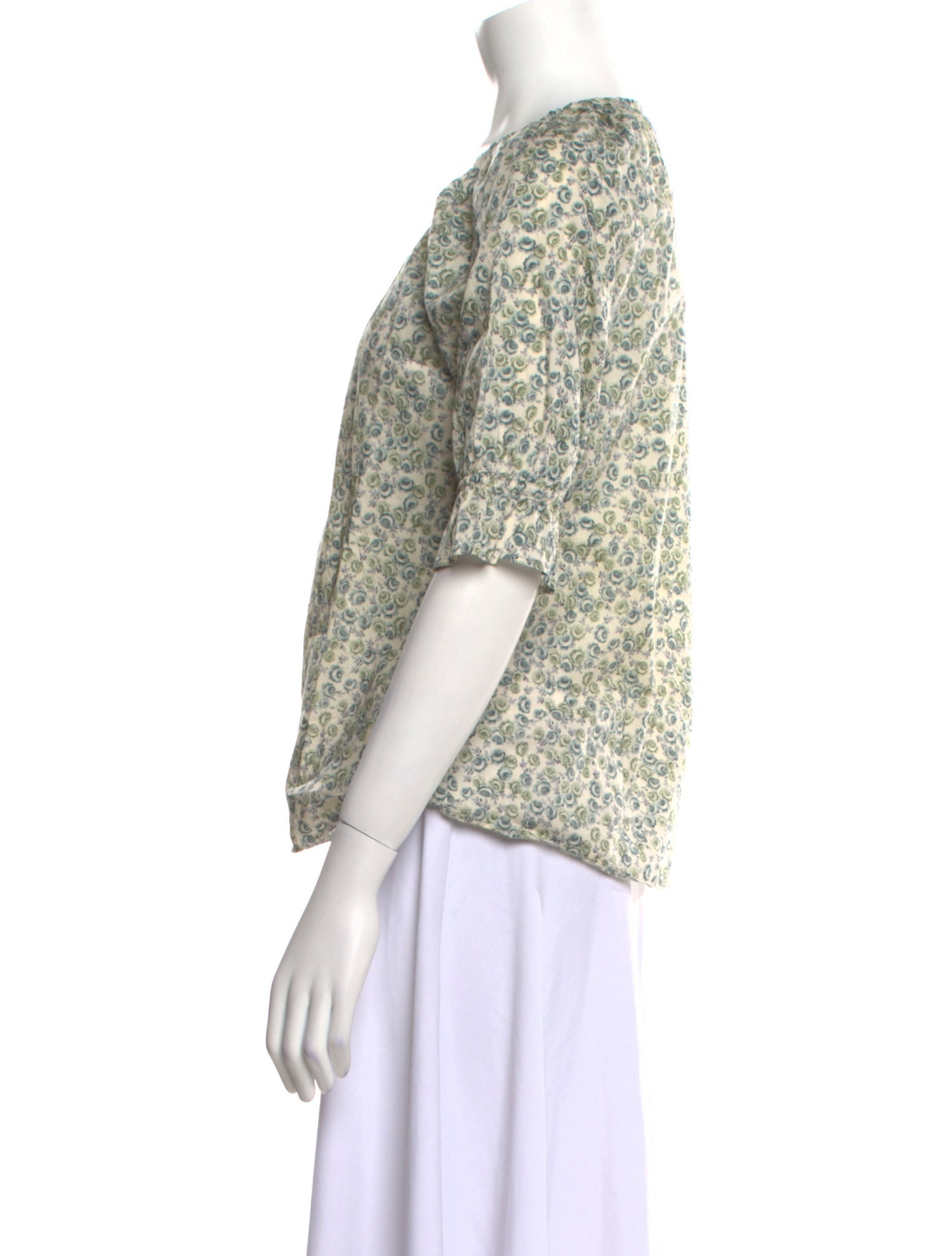 nygårdsanna Floral Print Scoop Neck Top