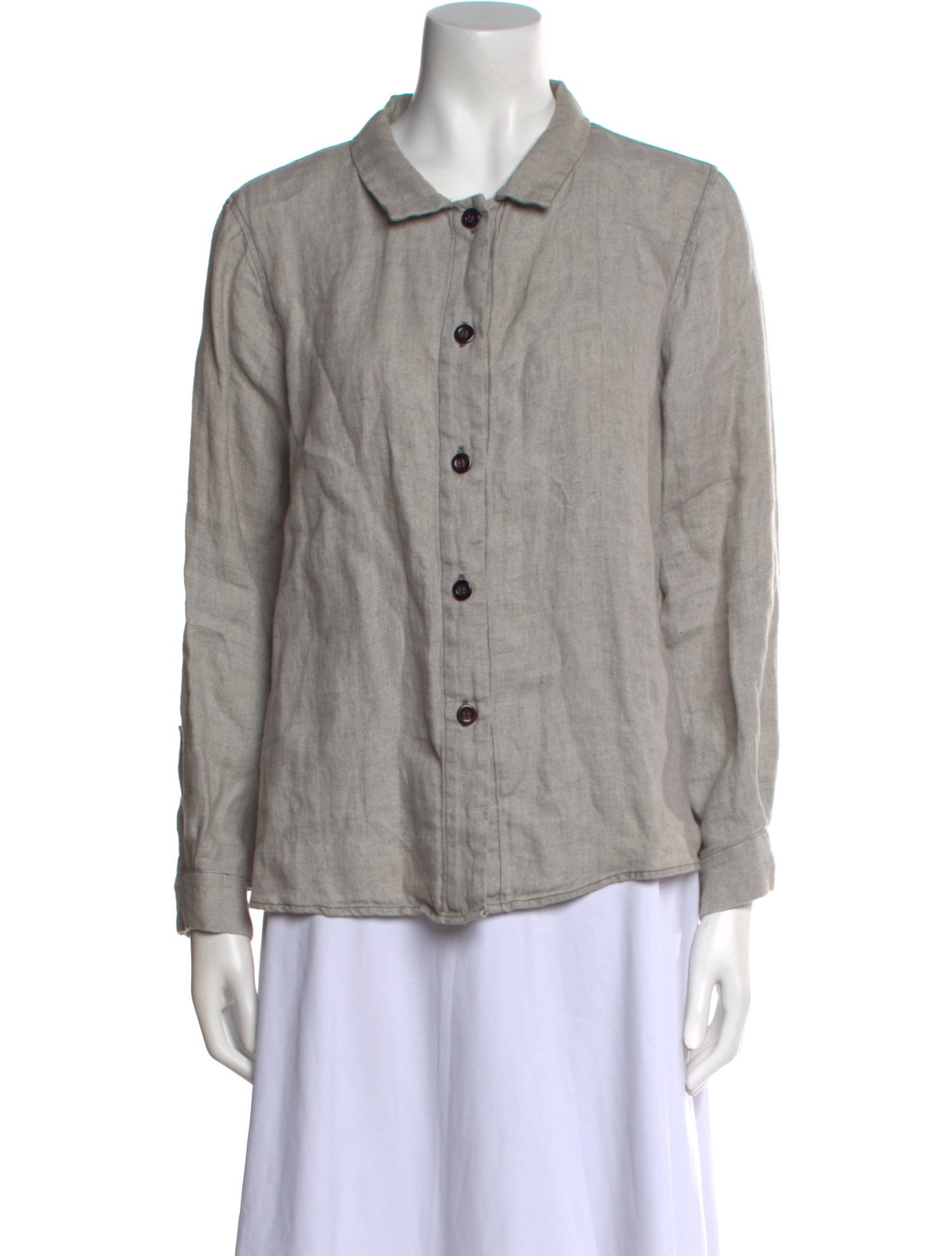 nygårdsanna Linen Long Sleeve Button-Up Top