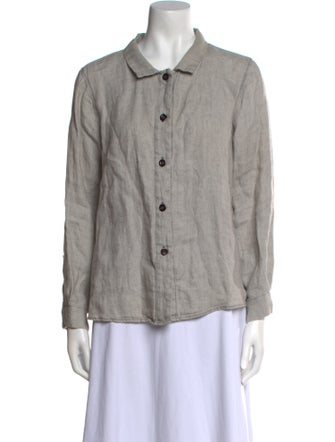 nygårdsanna Linen Long Sleeve Button-Up Top