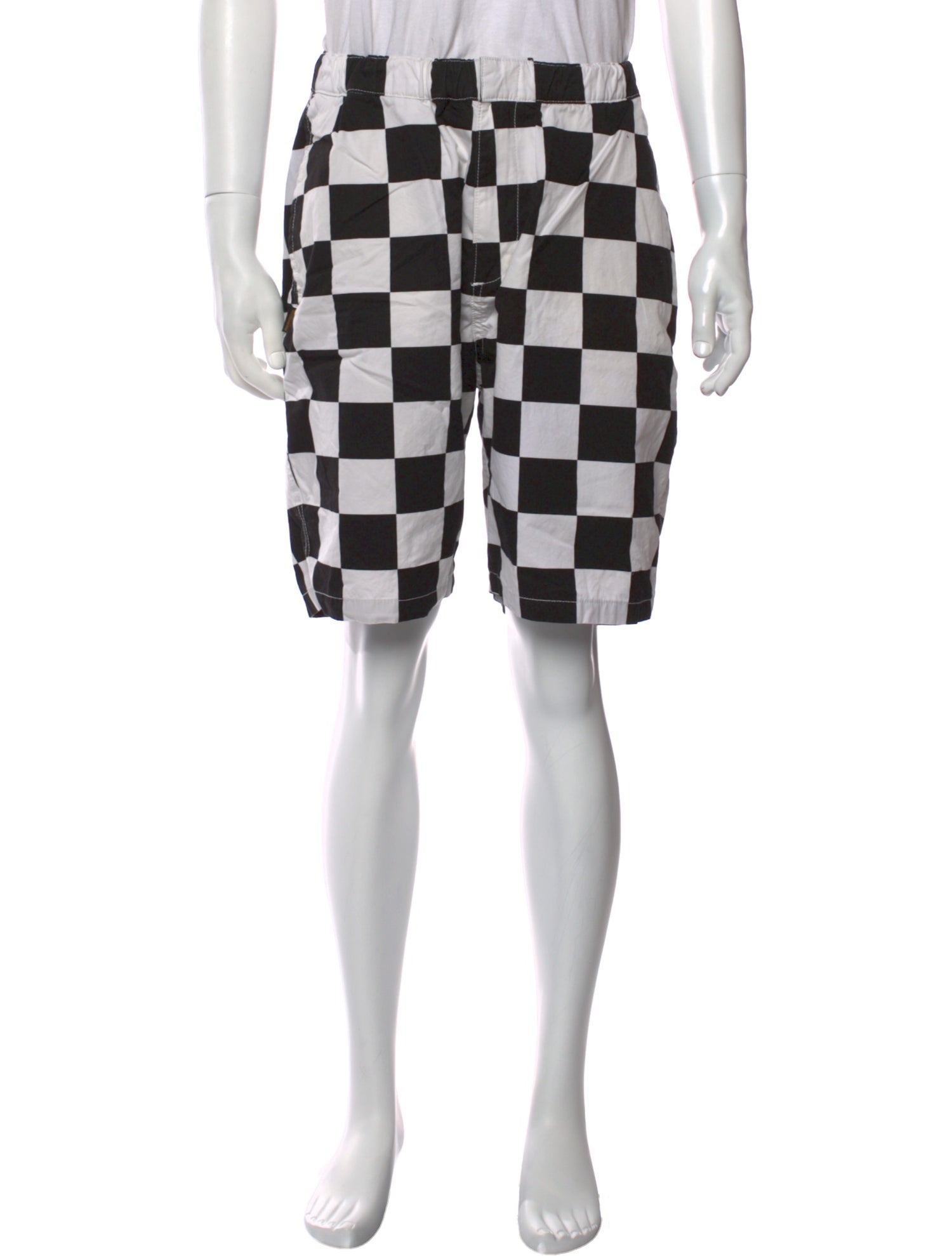 Neighborhood Plaid Print Jogger Shorts