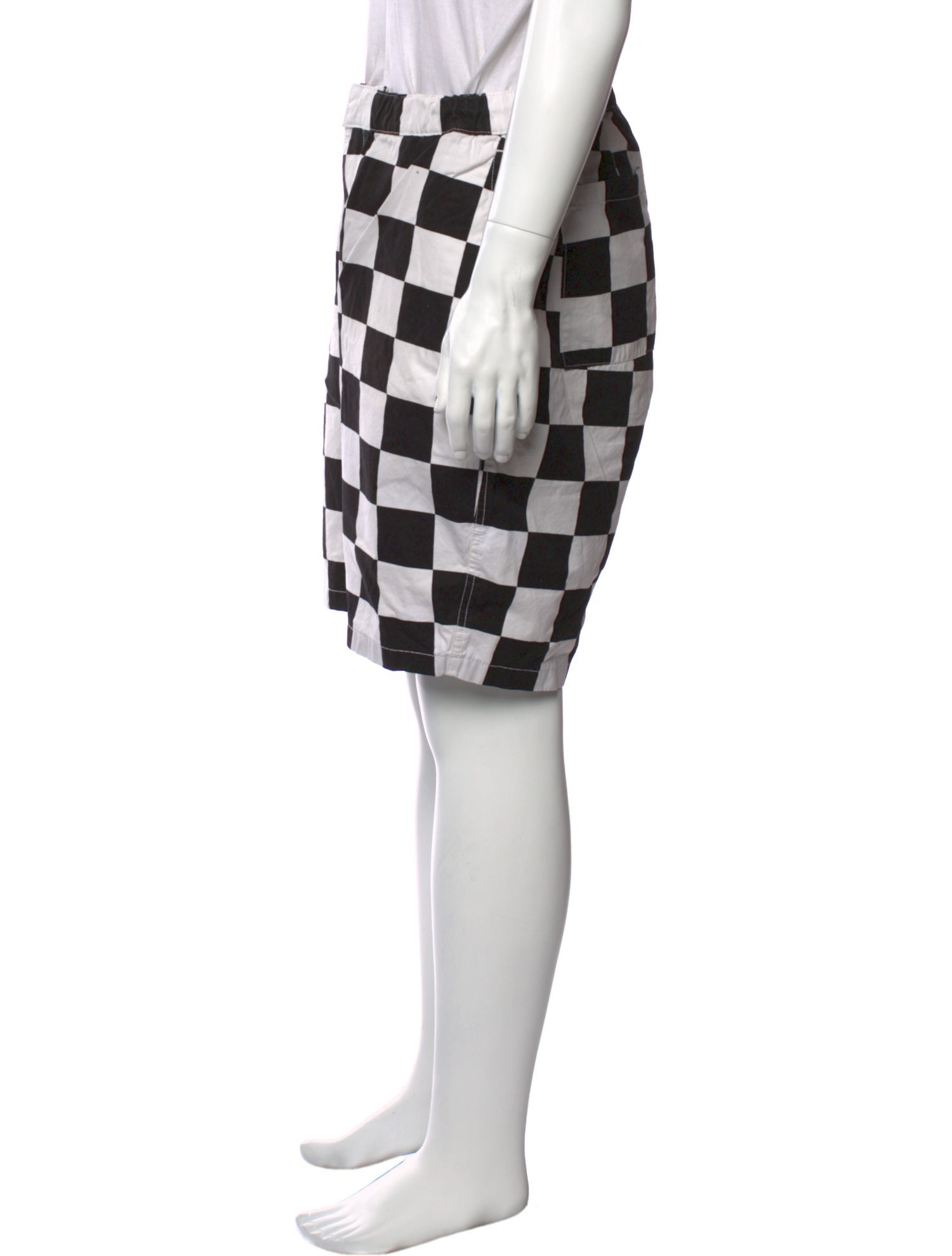 Neighborhood Plaid Print Jogger Shorts