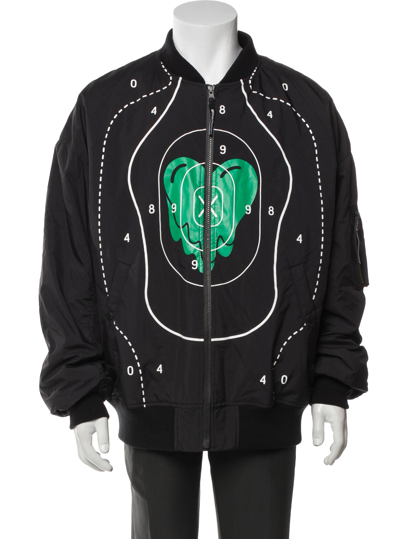 Neighborhood Graphic Print Bomber Jacket