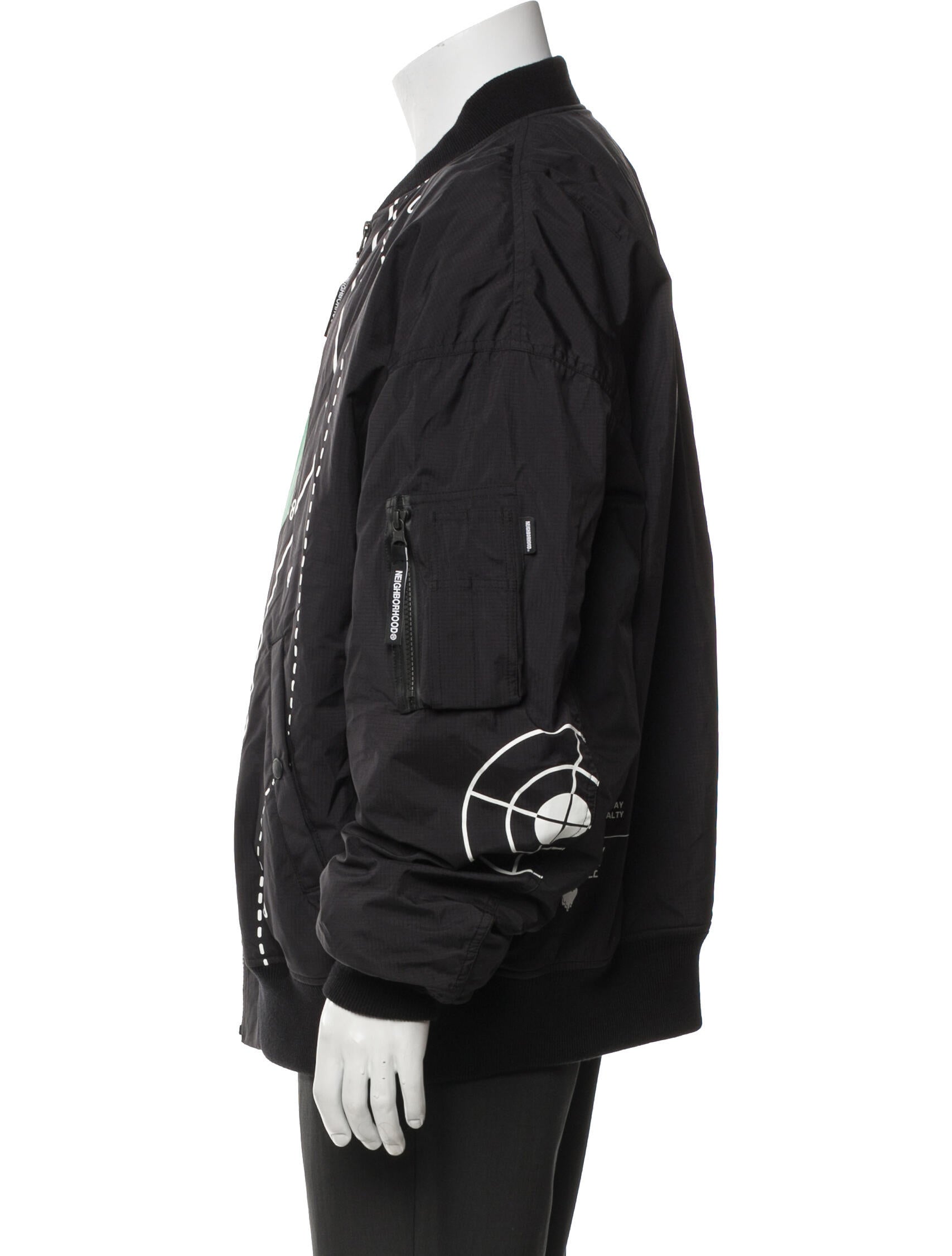 Neighborhood Graphic Print Bomber Jacket