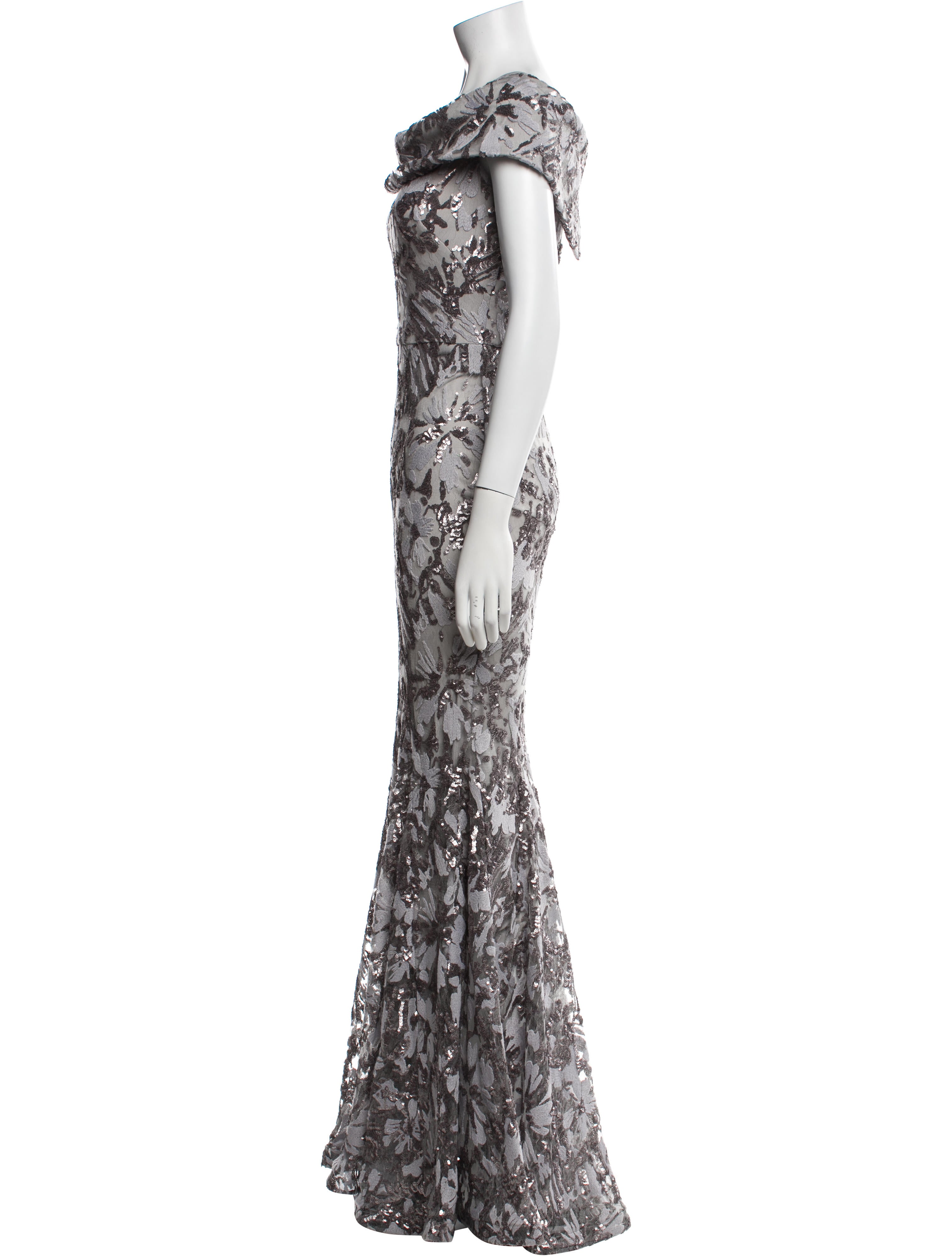 Nicole Bakti Lace Pattern Long Dress w/ Tags