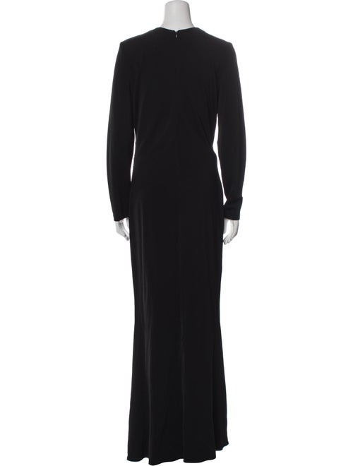 Nicole Bakti Plunge Neckline Long Dress