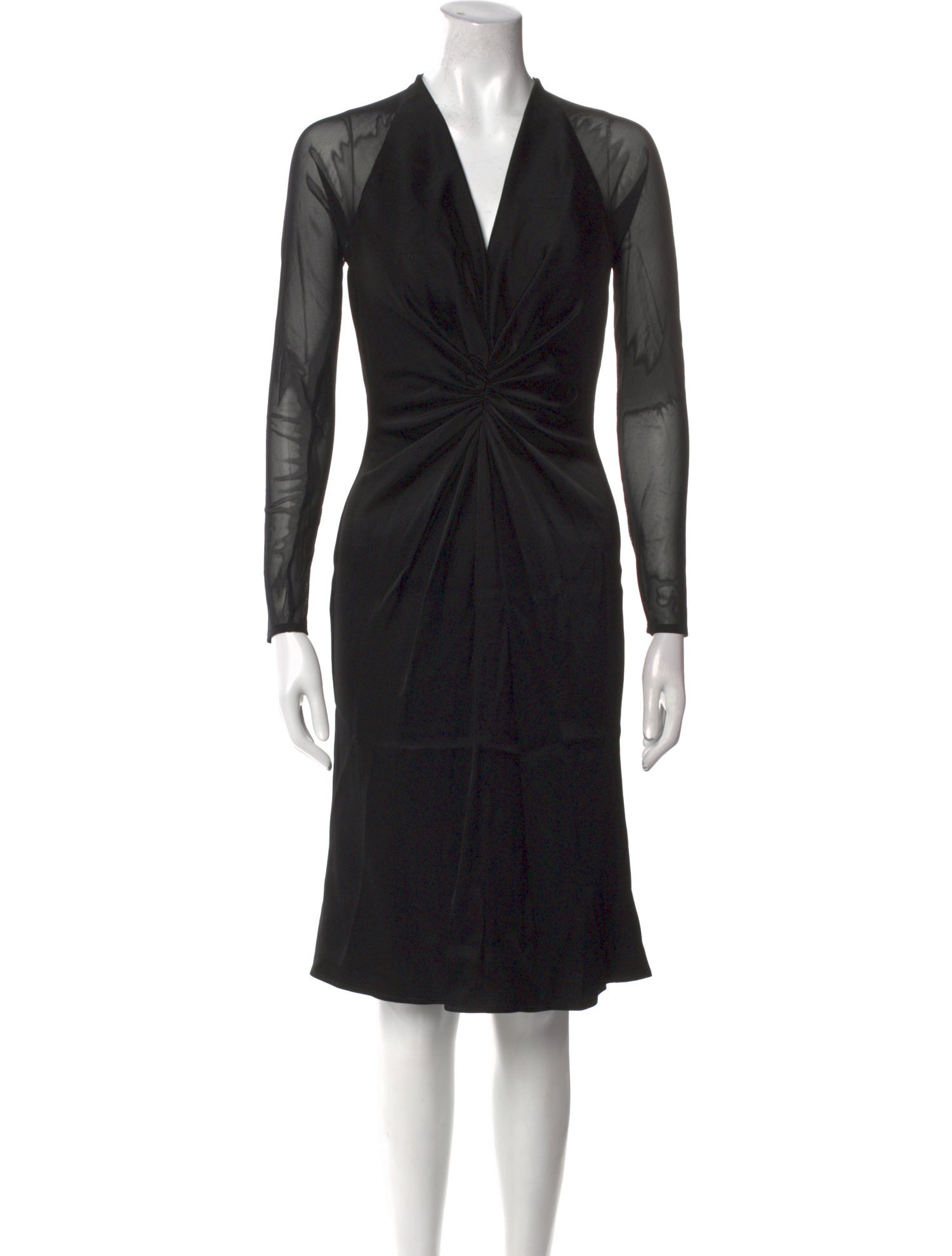 Nicole Bakti V-Neck Knee-Length Dress