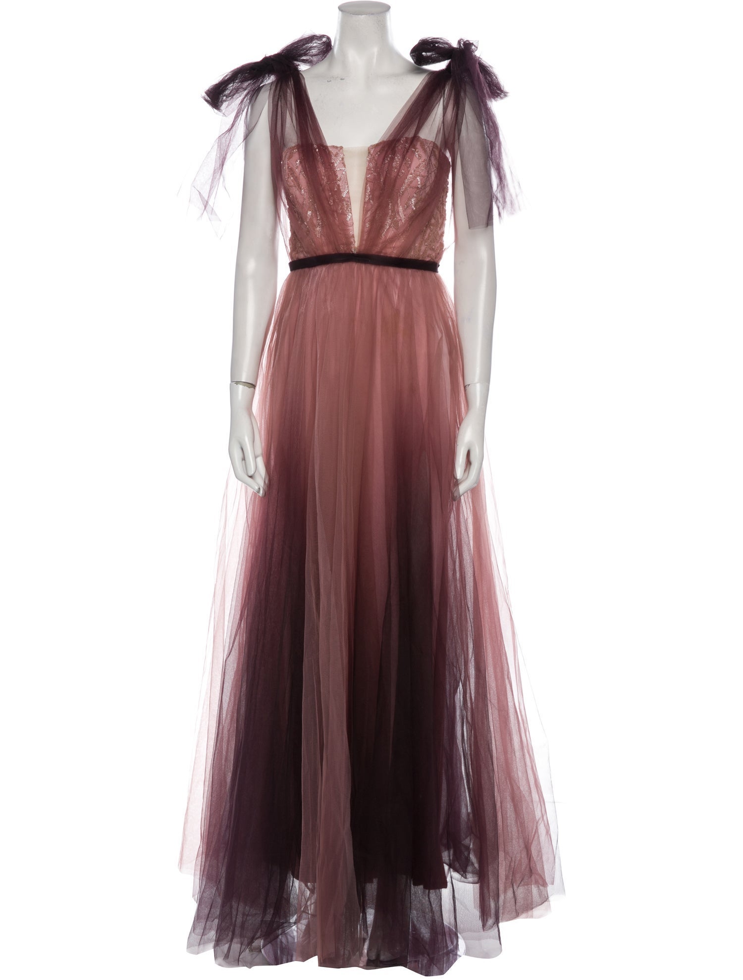 Nicole Bakti V-Neck Long Dress