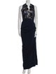 Nicole Bakti Halterneck Long Dress