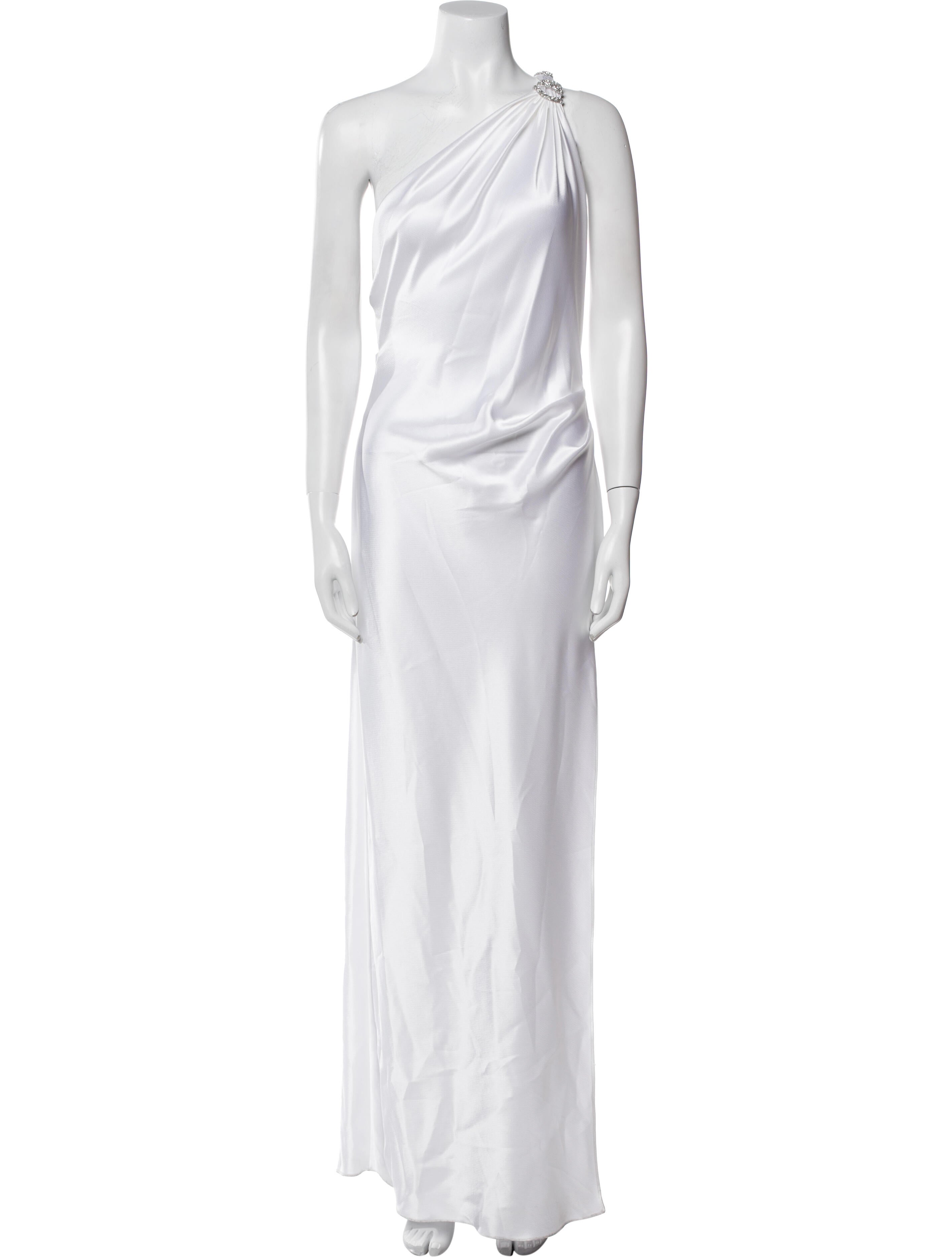 Nicole Bakti One-Shoulder Long Dress