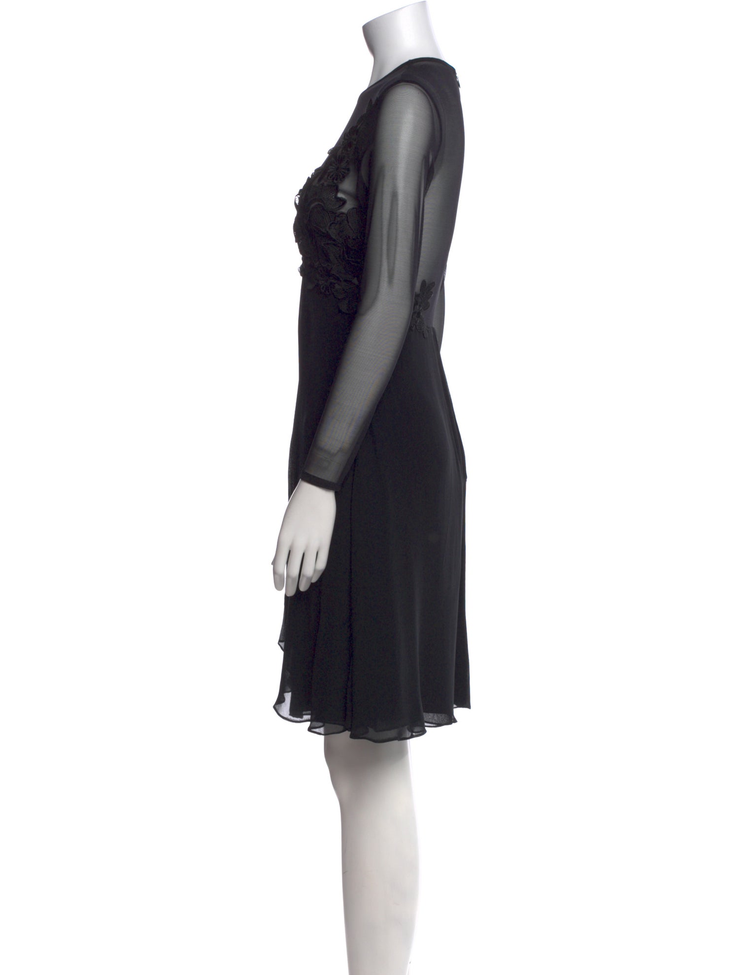 Nicole Bakti Crew Neck Knee-Length Dress