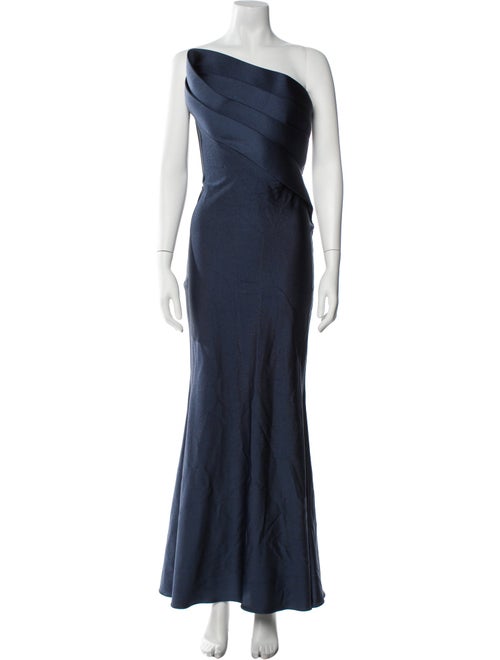 Nicole Bakti One-Shoulder Long Dress