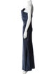 Nicole Bakti One-Shoulder Long Dress