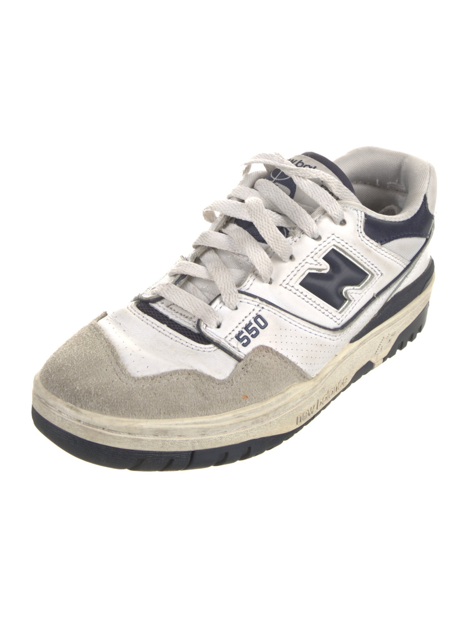 New Balance Leather Colorblock Pattern Athletic Sneakers