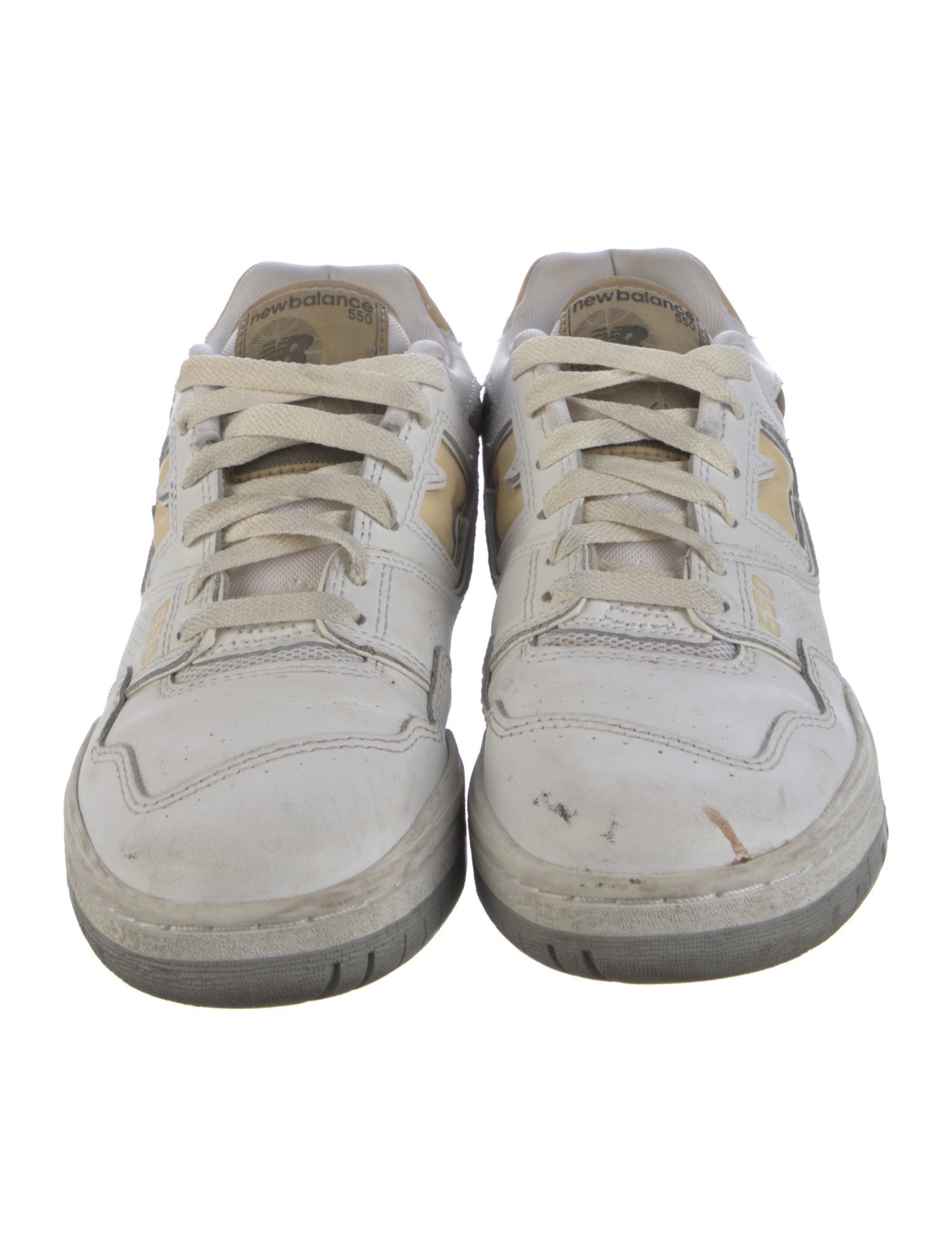 New Balance Leather Colorblock Pattern Athletic Sneakers