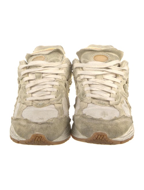 New Balance Suede Colorblock Pattern Athletic Sneakers