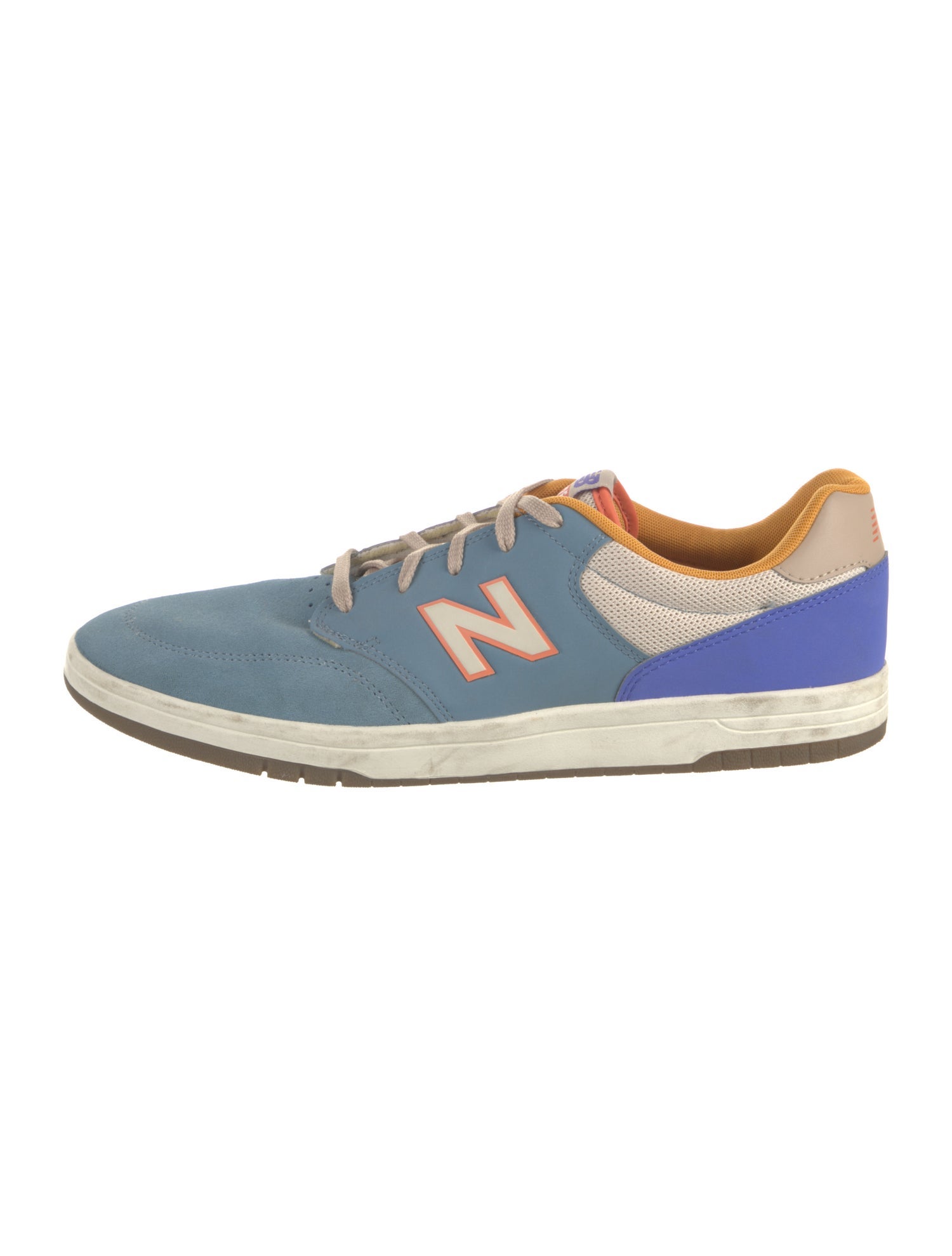 New Balance Suede Colorblock Pattern Athletic Sneakers