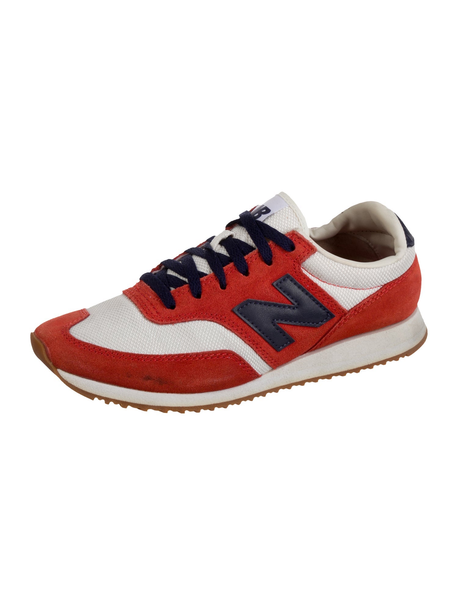 New Balance Suede Colorblock Pattern Athletic Sneakers