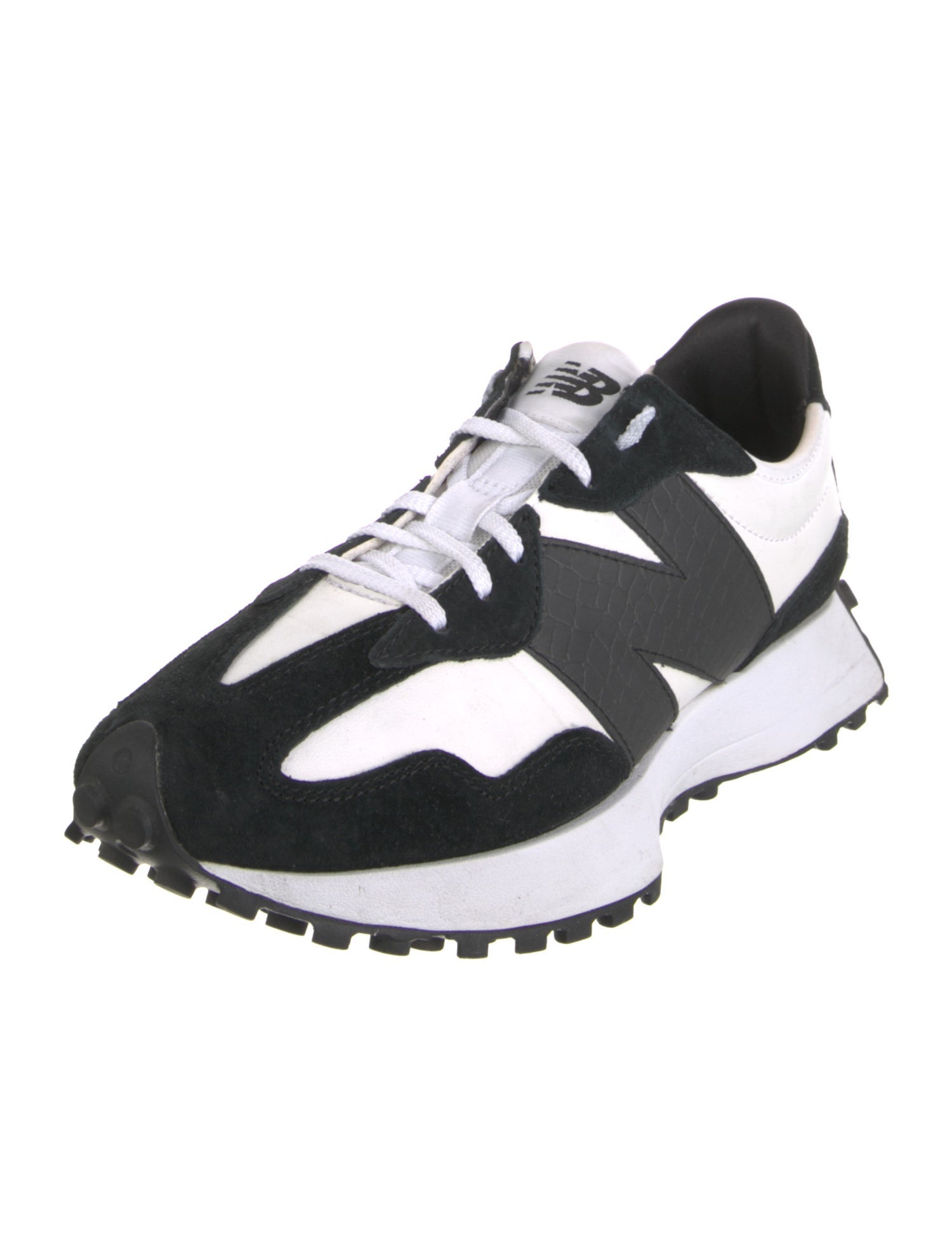 New Balance Leather Colorblock Pattern Athletic Sneakers
