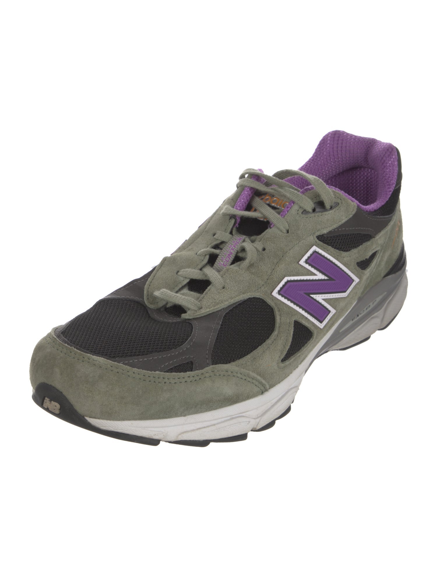 New Balance Suede Colorblock Pattern Athletic Sneakers