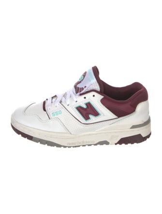 New Balance Leather Colorblock Pattern Athletic Sneakers