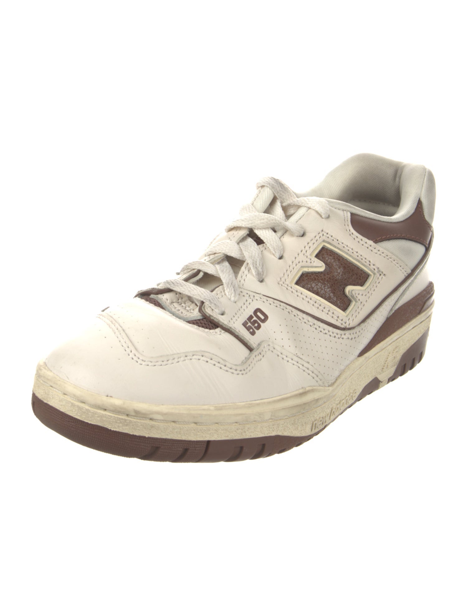 New Balance Leather Colorblock Pattern Athletic Sneakers