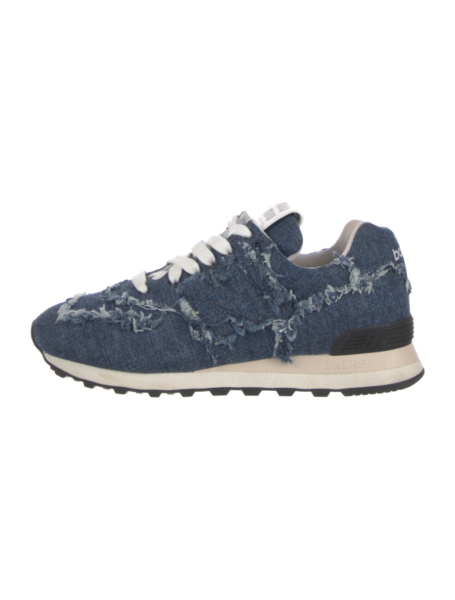 New Balance x Miu Miu Denim Distressed Accents Sneakers