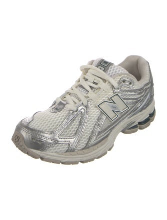 New Balance Mesh Leather Trim Embellishment Athletic Sneakers
