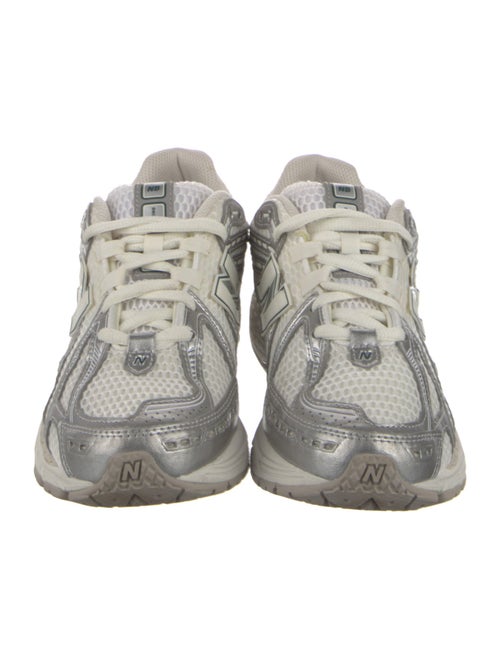 New Balance Mesh Leather Trim Embellishment Athletic Sneakers