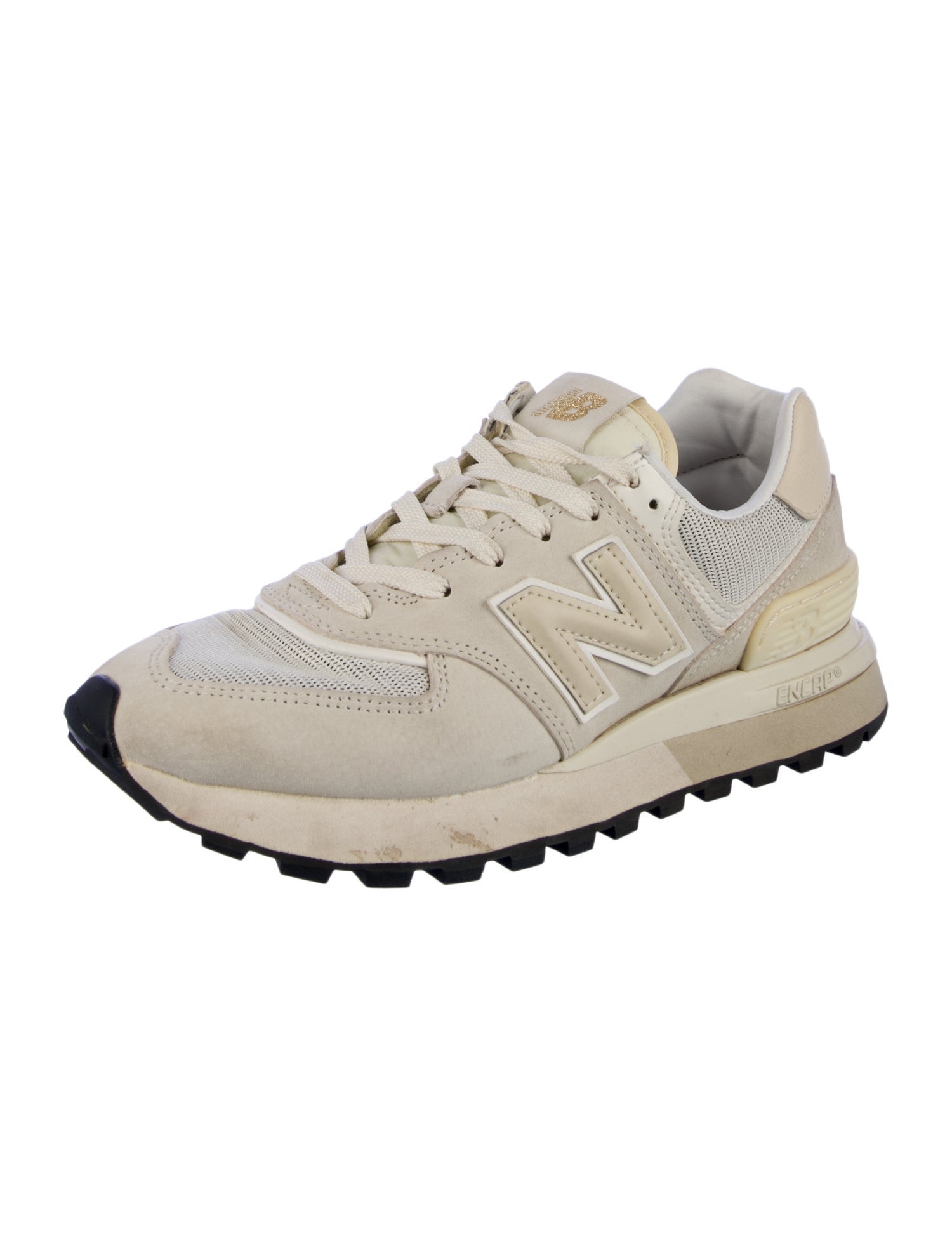 New Balance Suede Leather Trim Embellishment Chunky Sneakers