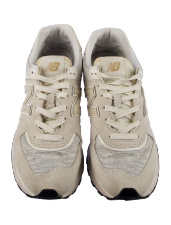 New Balance Suede Leather Trim Embellishment Chunky Sneakers