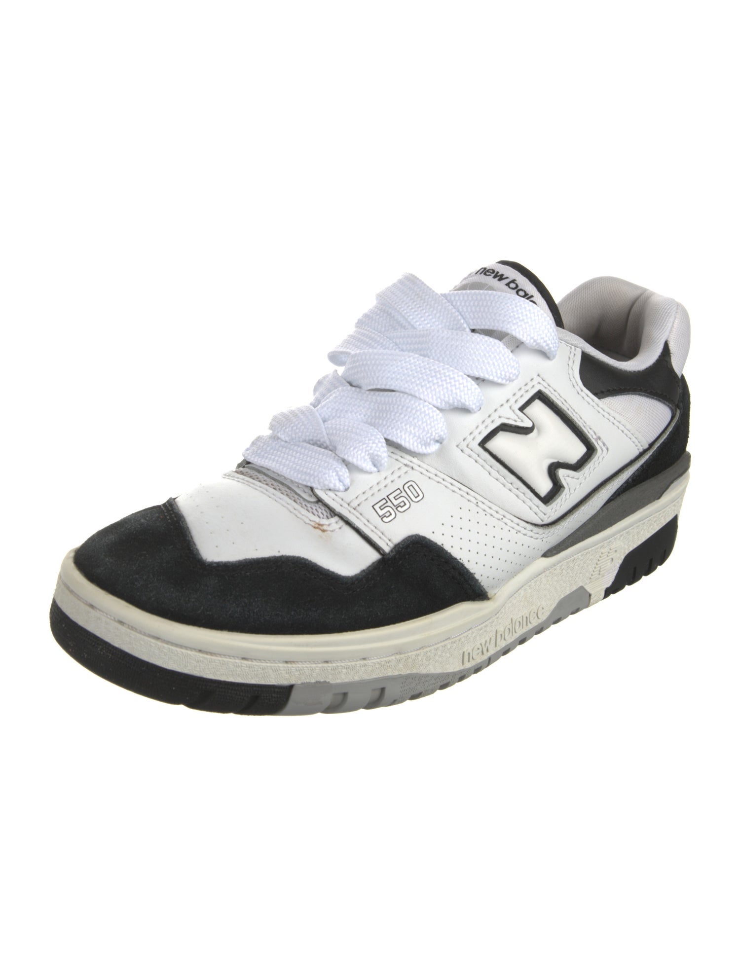 New Balance Leather Colorblock Pattern Athletic Sneakers