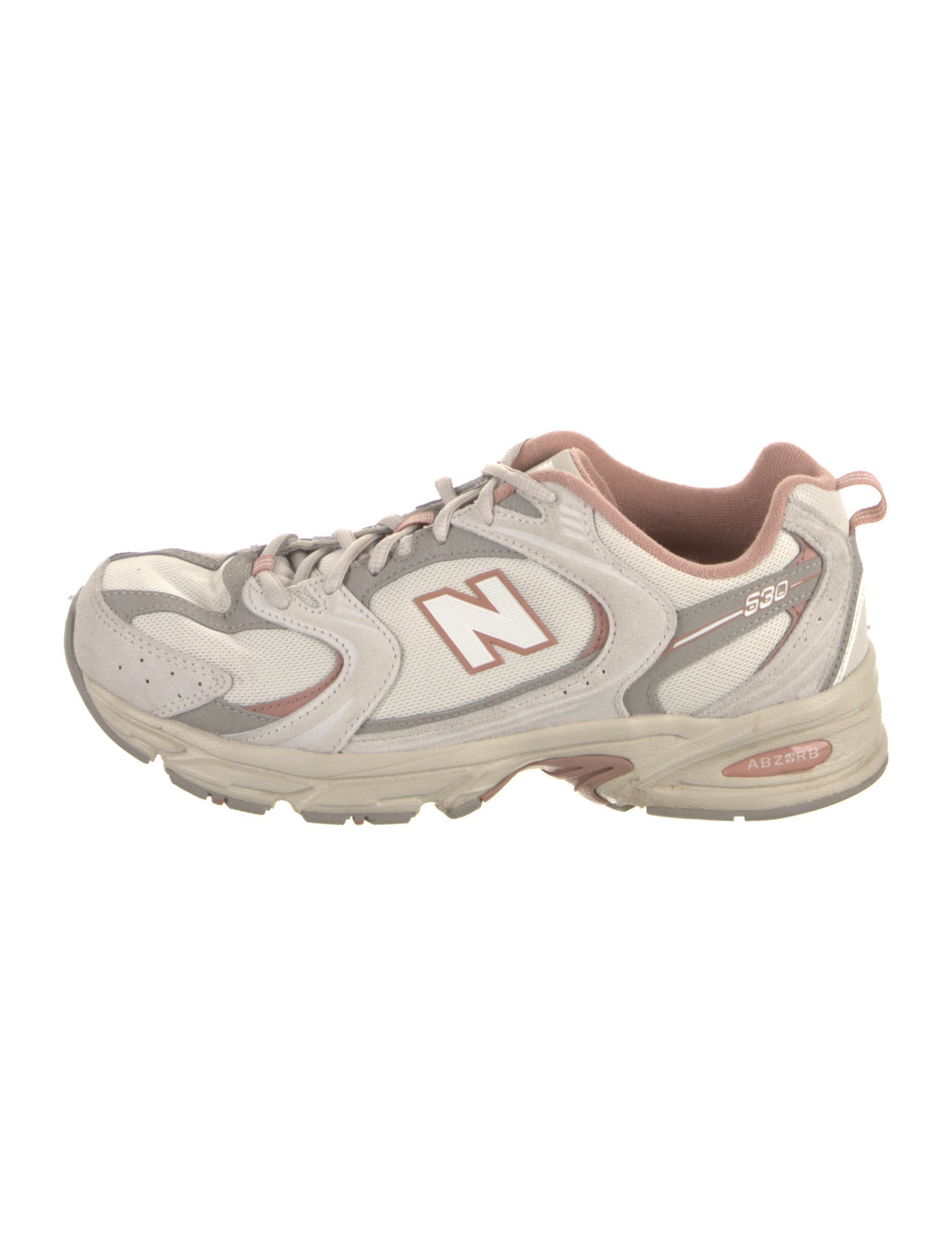 New Balance Graphic Print Leather Trim Embellishment Sneakers