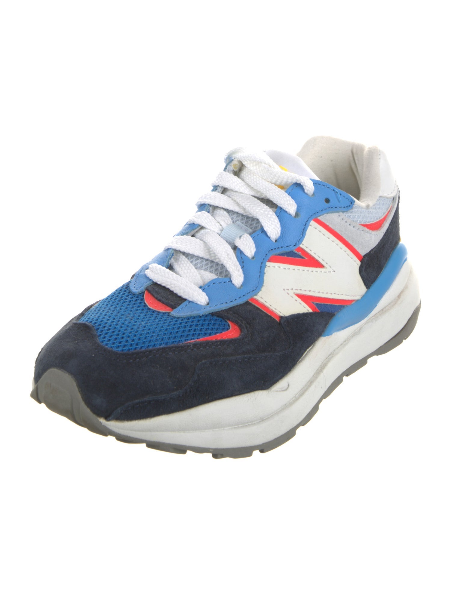 New Balance Suede Colorblock Pattern Athletic Sneakers
