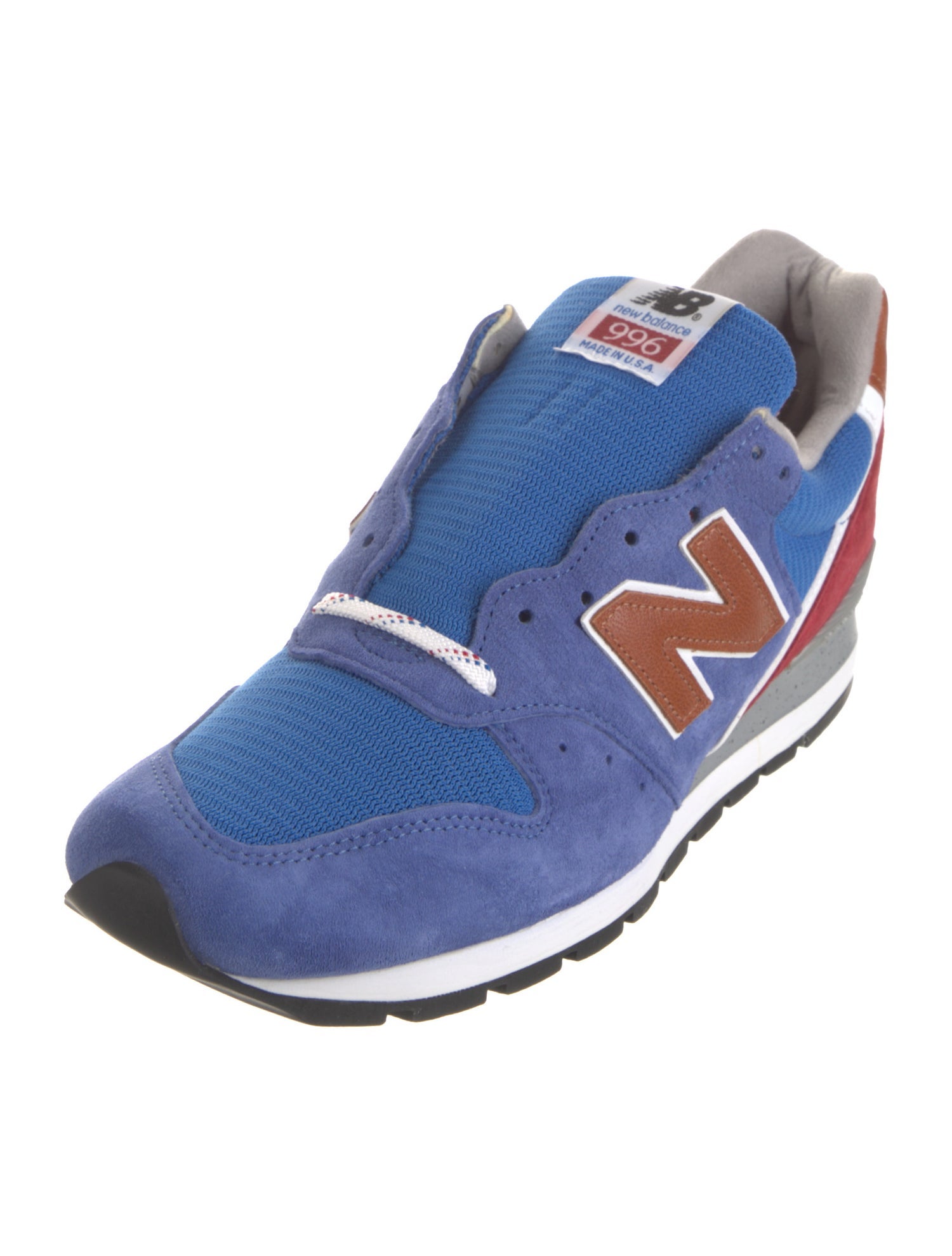 New Balance Suede Colorblock Pattern Athletic Sneakers