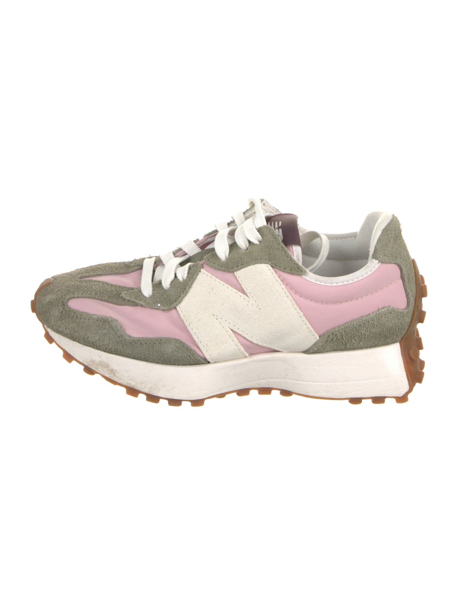 New Balance Suede Colorblock Pattern Athletic Sneakers