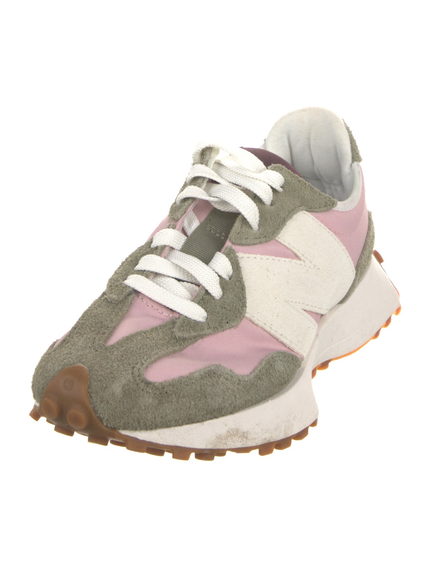 New Balance Suede Colorblock Pattern Athletic Sneakers