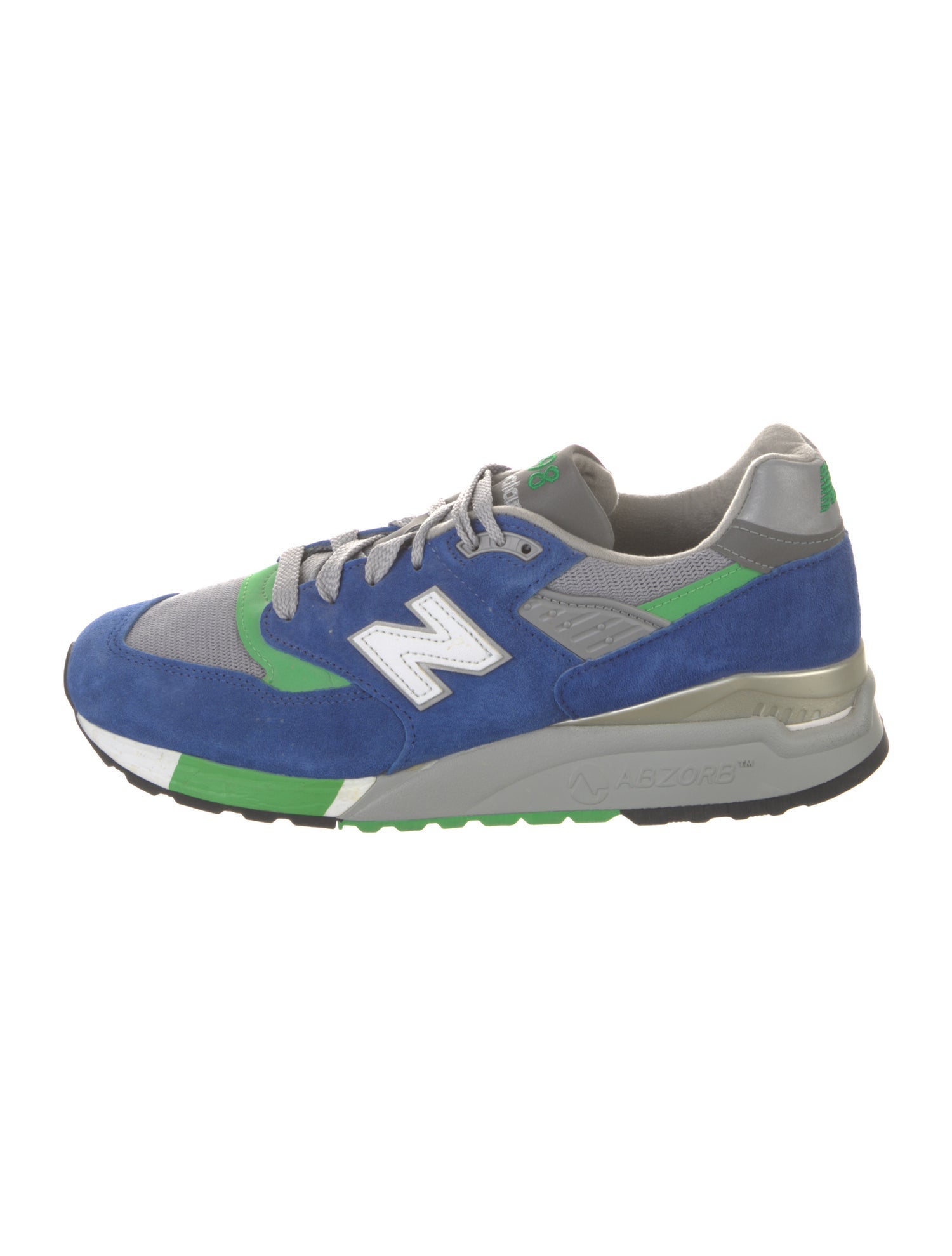New Balance Suede Colorblock Pattern Athletic Sneakers