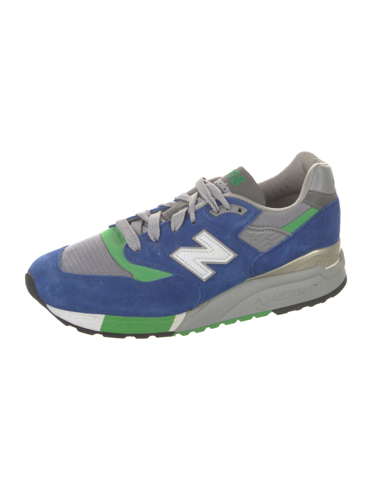 New Balance Suede Colorblock Pattern Athletic Sneakers