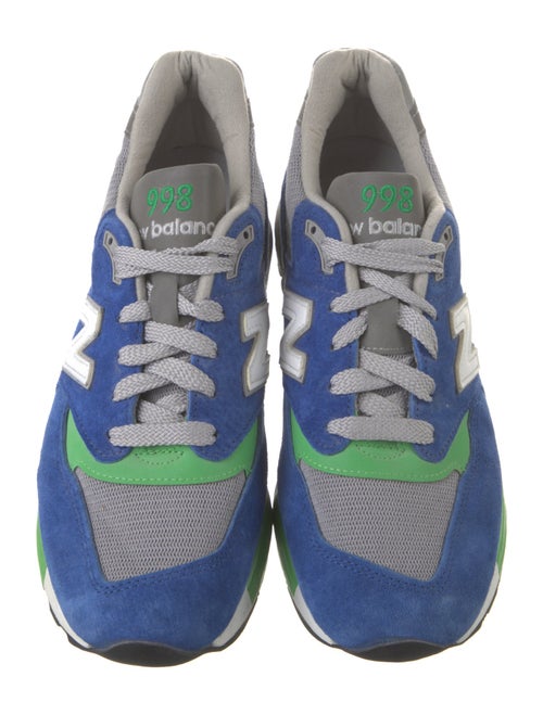 New Balance Suede Colorblock Pattern Athletic Sneakers