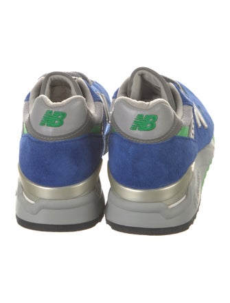 New Balance Suede Colorblock Pattern Athletic Sneakers