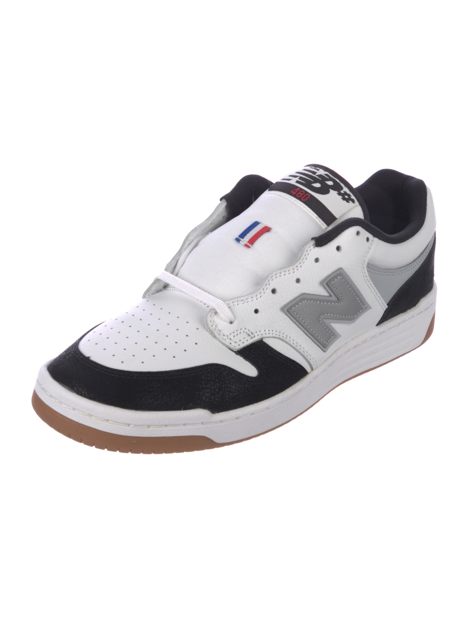 New Balance Leather Colorblock Pattern Sneakers