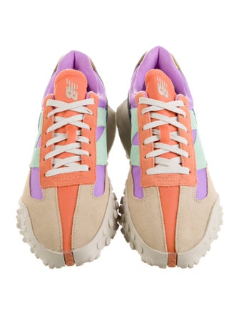 New Balance Suede Colorblock Pattern Athletic Sneakers