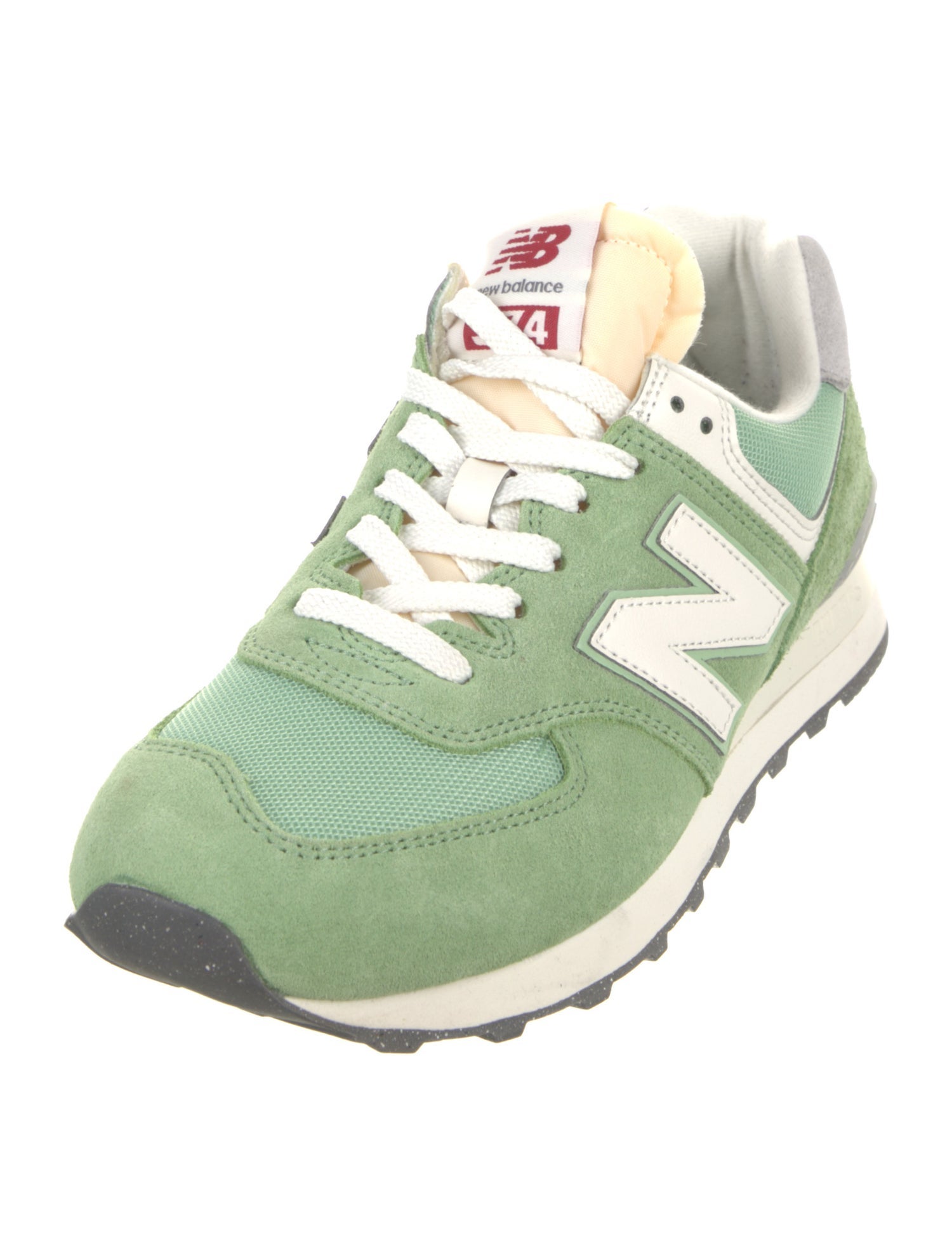 New Balance Suede Colorblock Pattern Athletic Sneakers