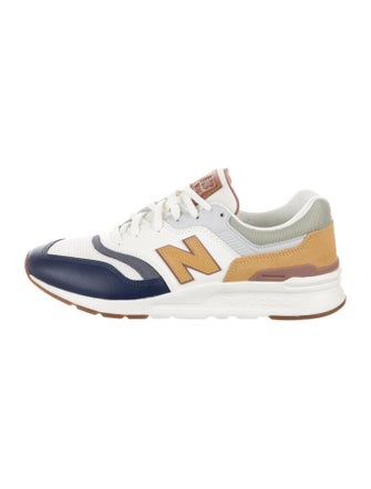 New Balance Leather Colorblock Pattern Athletic Sneakers