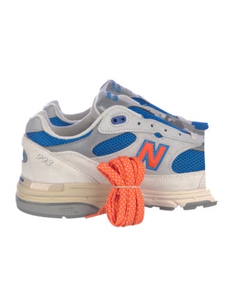 New Balance Suede Colorblock Pattern Athletic Sneakers