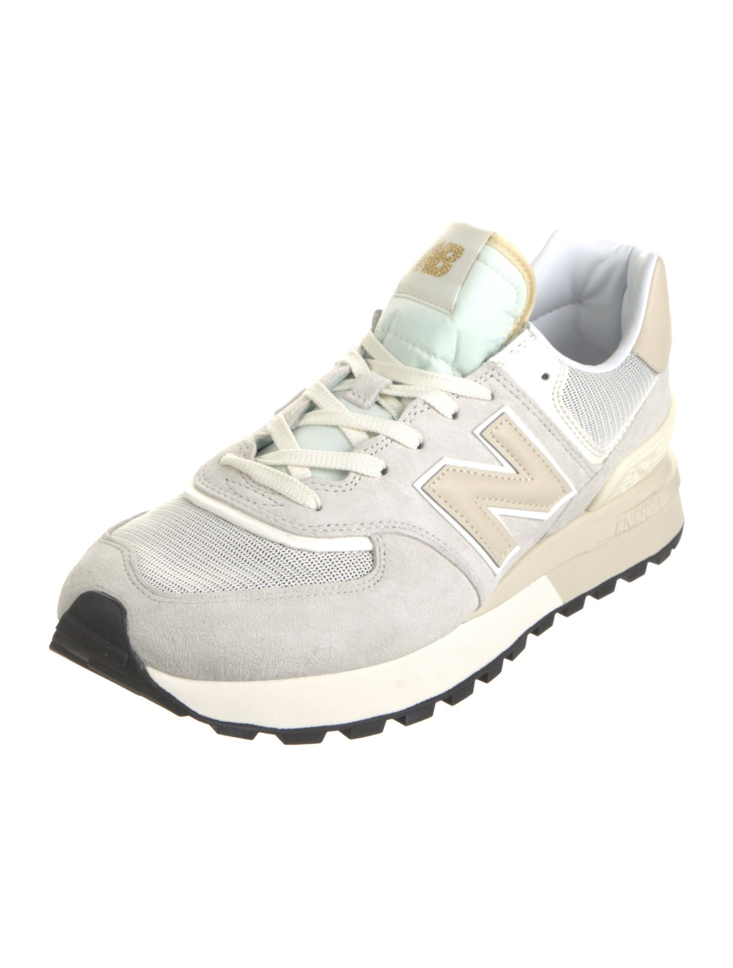 New Balance Suede Glitter Accents Athletic Sneakers