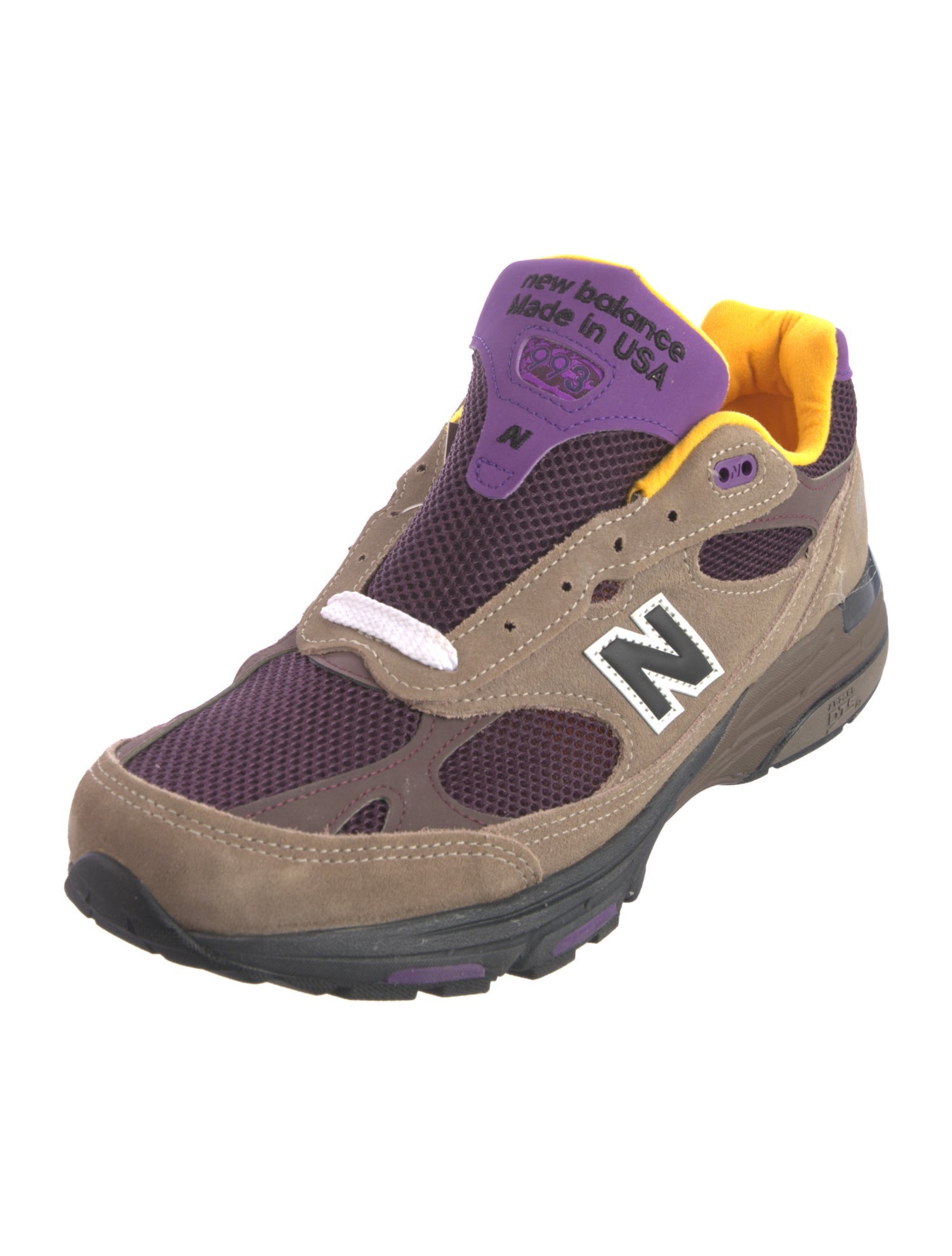 New Balance Suede Colorblock Pattern Athletic Sneakers
