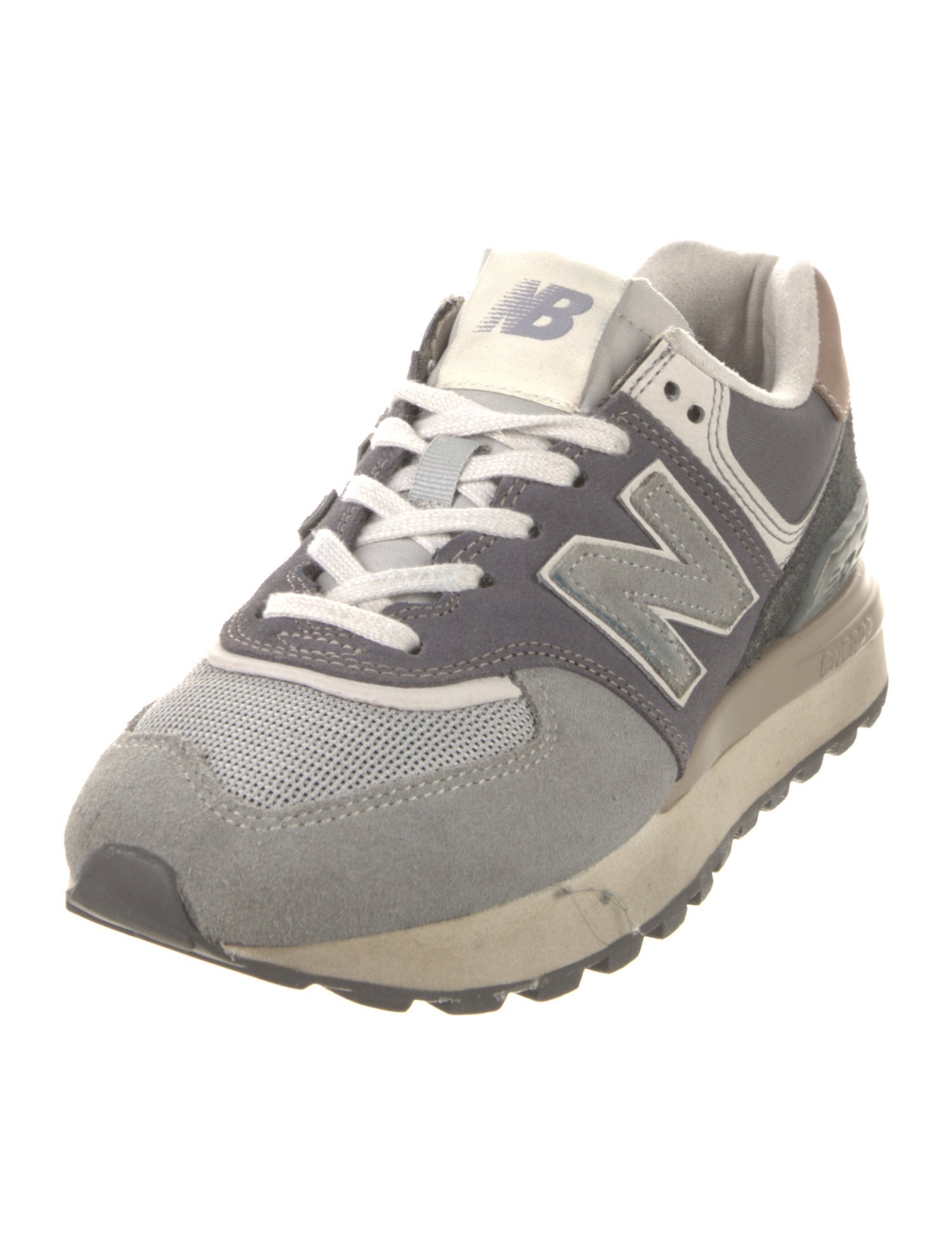 New Balance Suede Colorblock Pattern Athletic Sneakers